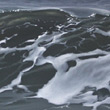 Grne Welle I   |  2013   |  l auf Leinwand   |  21 x 21 cm